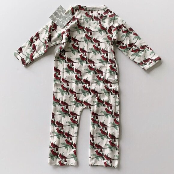 Kate Quinn Organics Cardinal Wrap Jumpsuit 6-12 Months - Picture 3 of 5